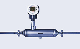 The Type S L-Cor 6000 Coriolis mass flow meter from the front